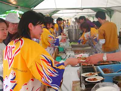 企業祭でのフードサービス