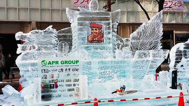 札幌雪まつりの氷の彫刻
